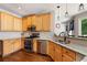 Spacious kitchen with stainless appliances, double oven, and granite counters at 101 Misty Valley Dr, Canton, GA 30114