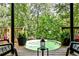 Relaxing hot tub on a wooden deck surrounded by lush greenery creates a private spa experience at 2682 Boulder Creek Ne Dr, Roswell, GA 30075