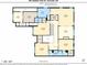First floorplan showing the layout of the bedrooms, bathrooms, den, closets and Gathering rooms at 407 Estates View Dr, Acworth, GA 30101