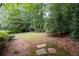 Lush backyard with grass and trees and a swing set at 4101 Rickenbacker Ne Dr, Atlanta, GA 30342