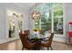 Dining area with big window overlooking the backyard, offering natural light and scenic views at 4101 Rickenbacker Ne Dr, Atlanta, GA 30342