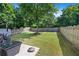 Spacious backyard with well-maintained lawn, privacy fence, and mature shade tree at 5880 Crestwick Way, Cumming, GA 30040