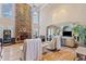 Inviting living room boasts a stone fireplace, high ceilings, and large windows showcasing natural light at 2502 Oak Hill Ovlk, Duluth, GA 30097