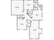 Detailed floor plan highlighting the layout of the upper level, including bedrooms, bathrooms, and flex space at 3341 Anna Ruby Ln, Buford, GA 30519