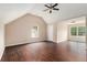 Spacious bedroom with vaulted ceiling, hardwood floors, and abundant natural light at 4615 Thermal Ct, Douglasville, GA 30135