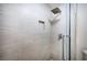 Close up of modern tile shower with shower niche at 2110 River Green Nw Dr # 2110, Atlanta, GA 30327