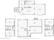 Detailed floor plan showcasing the layout of the home's three levels, including room dimensions and features at 6825 Castleton Dr, Atlanta, GA 30328