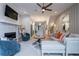 Comfortable living room with a fireplace, kitchen view, and stylish decor at 2323 Mason Dr # D21, Atlanta, GA 30316