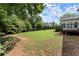 Lush backyard featuring a large green lawn, mature trees, and a private setting at 3049 Brightwood Se Ln, Marietta, GA 30067