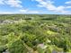 A stunning aerial view of the property highlights its large, private lot and surrounding trees at 5902 Wills Orchard Rd, Cumming, GA 30040