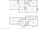Detailed floor plan showcasing the layout of the home's two floors with labeled rooms and dimensions at 5902 Wills Orchard Rd, Cumming, GA 30040