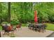 Inviting patio with multiple seating areas and colorful accents, perfect for relaxing outdoors at 1384 Independence Way, Marietta, GA 30062
