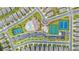 An aerial view of the community amenities showcasing the pool and tennis courts at 169 Hickory Bluffs Pkwy, Canton, GA 30114