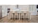 Modern kitchen features stainless steel appliances, white cabinetry and center island with seating at 169 Hickory Bluffs Pkwy, Canton, GA 30114