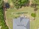 Aerial shot of the home and backyard featuring a patio area at 2430 Tack Hill Ct, Dacula, GA 30019