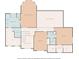 A detailed second floor floor plan showcasing the layout of the primary bedroom, bathroom, and laundry room at 4910 Aldbury Ln, Suwanee, GA 30024