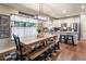 Bright dining area adjacent to the kitchen with a farmhouse-style table at 501 Rabun Ct, Canton, GA 30115