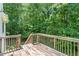 Wooden deck overlooking lush greenery at 1595 Cedar Hl, Douglasville, GA 30134