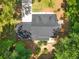 Aerial view of a black roof house surrounded by lush green trees and a well-maintained yard at 944 Pine Ridge Dr, Stone Mountain, GA 30087