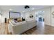 Relaxing living room with projector, speakers, ample seating, and open floor plan at 4992 Concert Ln, Marietta, GA 30066