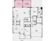 First floor plan featuring an open kitchen, great room, dining area, flex space, and a two car garage at 5315 Trescott Path, Cumming, GA 30028