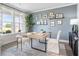 Stylish home office with large windows, light gray walls, and neutral furnishings for a comfortable workspace at 5315 Trescott Path, Cumming, GA 30028