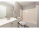 Bathroom featuring a vanity, toilet, and shower-tub combination at 3454 Benthollow Ln, Duluth, GA 30096