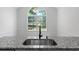 Kitchen sink with granite countertop and a large window overlooking the outdoors at 55 Fox Chase, Covington, GA 30016