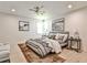 Bright bedroom with stylish lighting, neutral tones, and contemporary decor at 2568 Laurelwood Rd, Atlanta, GA 30360