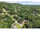 Stunning aerial view of houses nestled in a lush, green, tree-filled neighborhood at 2936 Summitop Ne Rd, Marietta, GA 30066