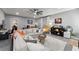 Open-concept living space including a seating area, bed, desk and mini-fridge at 2936 Summitop Ne Rd, Marietta, GA 30066