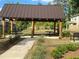 Community park featuring a covered picnic area with tables, ideal for outdoor dining and social gatherings at 6780 Cedar Glen Rd, Peachtree Corners, GA 30360