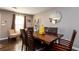 Classic dining room with wood flooring, a statement mirror, and a table that seats six at 3224 Canary Ct, Decatur, GA 30032