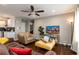 Inviting living room with hardwood floors, ceiling fan, and modern decor at 3224 Canary Ct, Decatur, GA 30032