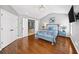 Bedroom featuring hardwood floors, vaulted ceilings, and ample closet space at 3857 Felton Hill Sw Rd # 9, Smyrna, GA 30082