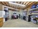 Spacious basement with visible ceiling and ample storage on metal shelving units at 4566 Fountain Ne Dr, Marietta, GA 30067