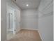 Walk-in closet featuring carpet flooring and wire shelving at 107 St Annes Pl, Covington, GA 30016