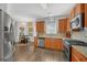 Modern kitchen with stainless steel appliances and a breakfast nook by the window at 1990 Cooper Lakes Dr, Grayson, GA 30017