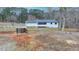 Wide open fenced backyard features a dog kennel next to the home at 2885 Green Rd, Loganville, GA 30052