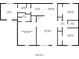 Detailed floor plan highlighting the layout of the home including room dimensions at 340 Onyx Ct, Atlanta, GA 30349