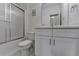 Stylish bathroom features a shower, sleek vanity with modern fixtures, and contemporary design at 3120 Caney Creek Ln, Cumming, GA 30041
