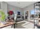 Bright office with large windows, gray walls and hardwood floors at 400 W Peachtree Nw St # 3611, Atlanta, GA 30308