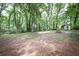 Large backyard, surrounded by mature trees and providing a serene outdoor space at 5666 Goldfield Dr, Acworth, GA 30102