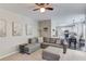 Spacious living room adjacent to the kitchen and dining area, great for entertaining and Gathering gatherings at 1370 Stoney Field Place, Lawrenceville, GA 30043