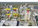 An aerial view of community amenities including the dog park, tennis court, and pool at 325 E Paces Ferry Rd # 2003, Atlanta, GA 30305
