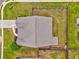 Aerial view of the property showing the home, large lot, fenced backyard, and landscaping at 101 Wins Walk, Cartersville, GA 30121
