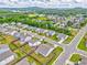 Beautiful aerial view of a suburban neighborhood nestled among trees and greenery with houses with well manicured lawns at 101 Wins Walk, Cartersville, GA 30121