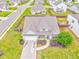 This is an aerial view of the property, showcasing its landscaping and surrounding neighborhood at 101 Wins Walk, Cartersville, GA 30121