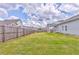 Spacious fenced backyard with lush green grass and a patio at 101 Wins Walk, Cartersville, GA 30121