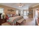 Bright and spacious bedroom with floral accents, ceiling fan, and natural light at 1292 Green Turf Dr, Snellville, GA 30078
